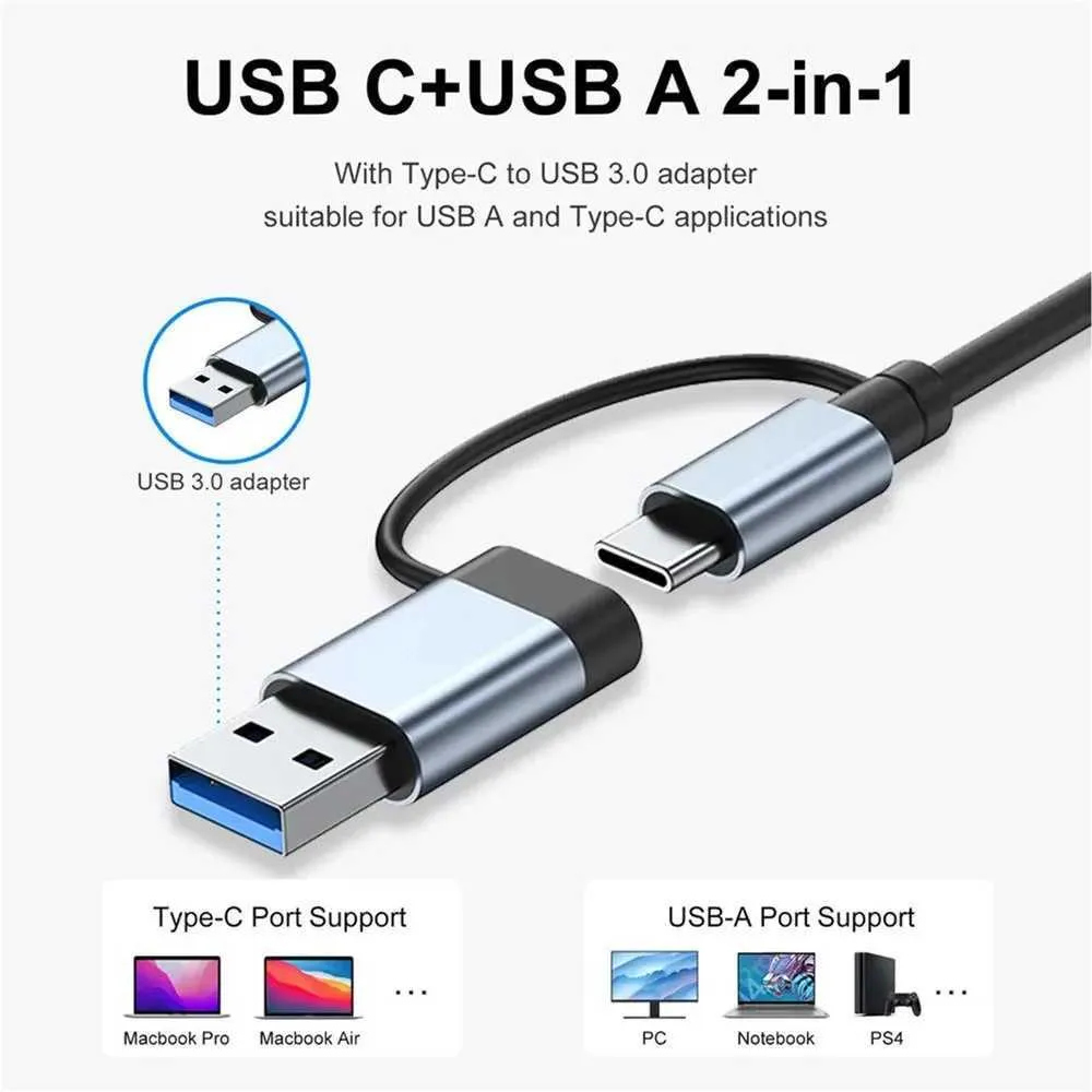 Splitter Usb Données Souris Clé Hub USB 4 En 1 - 1 Port USB 3.0 + 3 Ports USB 2.0 - Transfert Données 5Gbps - Compatible PC/Mac Adaptateur Multiport USB 3.0