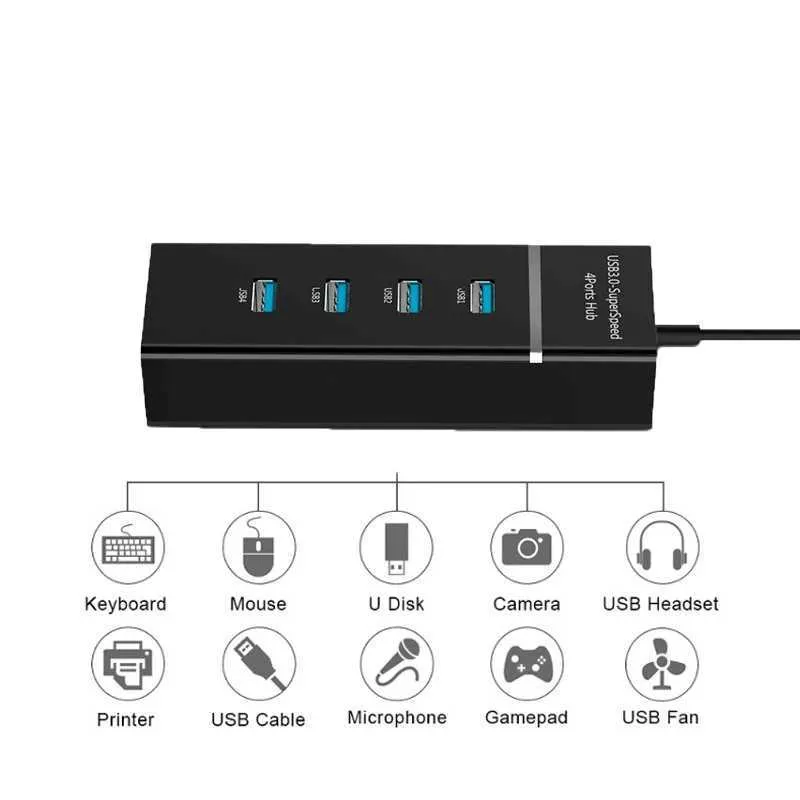 USB 3.0 5Gbps high-speed USB hub with 3 0 4 ports for PC computer docking station adapter splitter for hard disk mouse keyboard CL240905