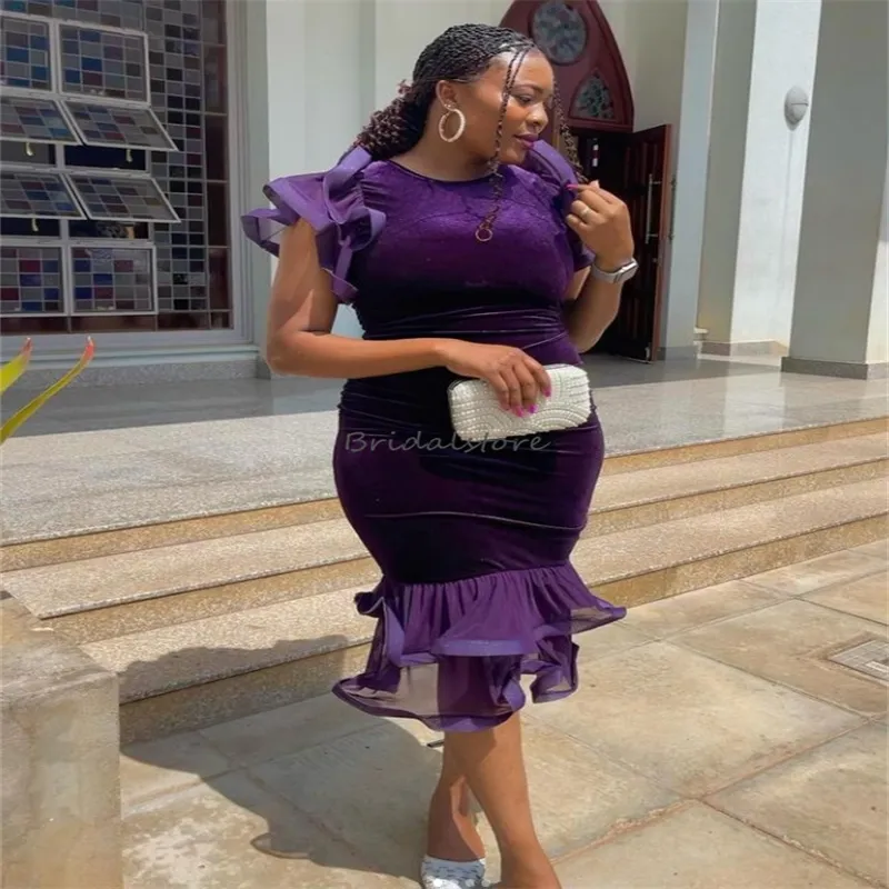 royal purple african dress Purple Peplum African Print Dress