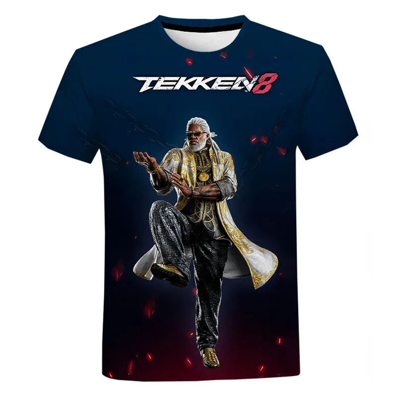 Tekken 8 Inspired Graphic Tee - 3D Printed Streetwear Top