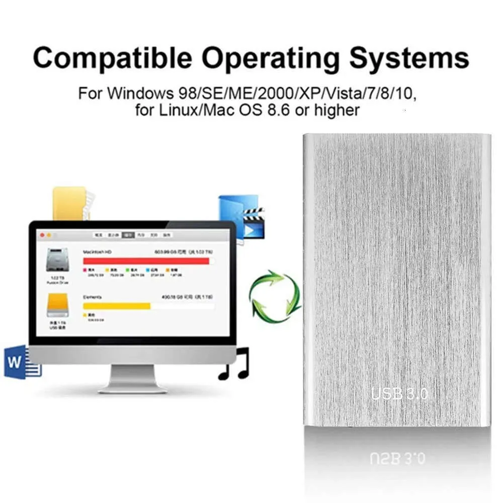 2.5 Inch External Enclosure USB 3.0 Mobile Case Disk Box 1TB Hard Drive for PC Laptop
