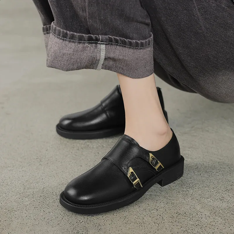 Save Big on Bulk Women Oxford Vintage Flat Shoes Womens Leather Oxfords  Retro Round Toe Denim Low Lace Up Shoes European Style Soft Leather Oxford 