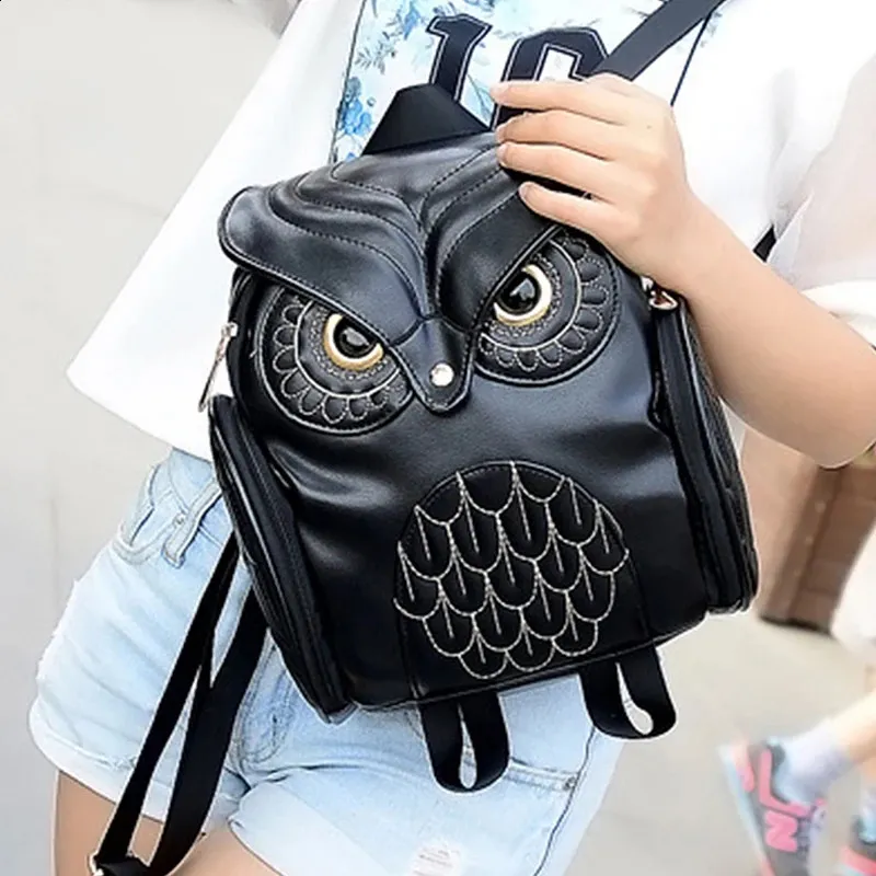 Owl Womens Bag PU Embossed Cartoon Animal Backpack... From  display picture 1