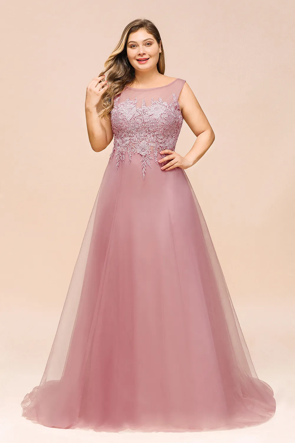 sachin and babi light blue dress Dusty Pink Long Bridesmaid Dresses