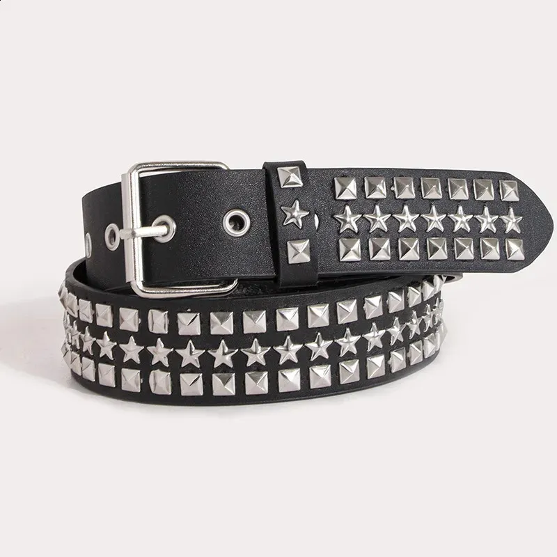 Punk Star Studded Belt | Gothic Waist Strap for Women & Men