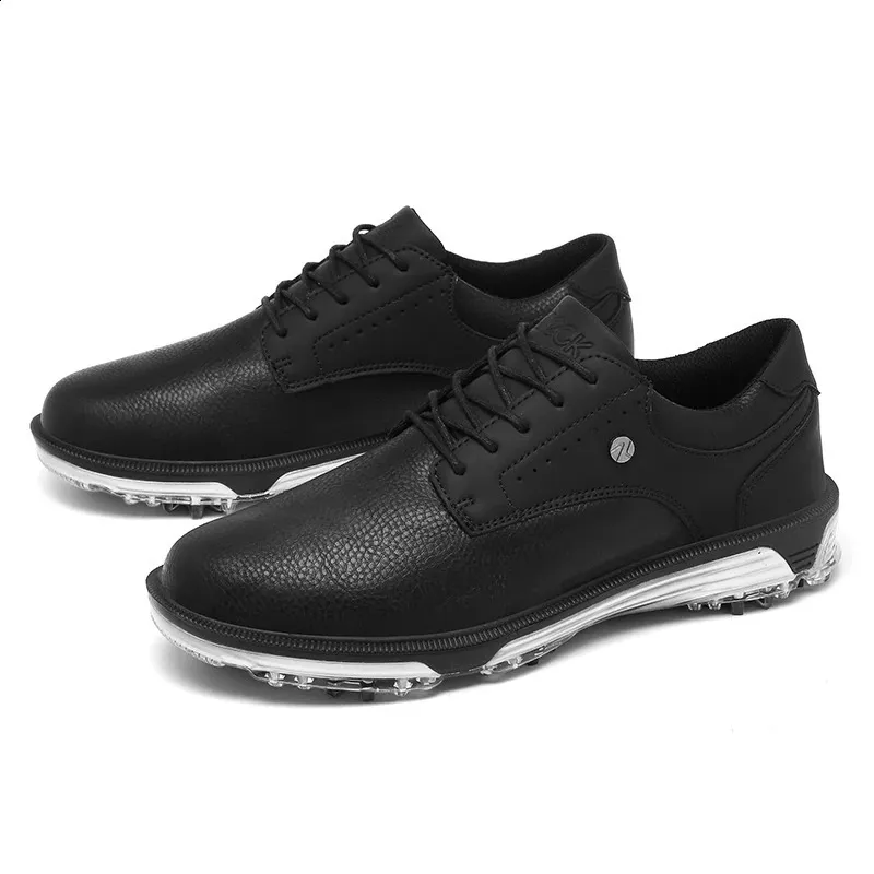 Waterproof Golf Shoes for Men Anti Slip Ankle Support Comfortable Walking Black 240907