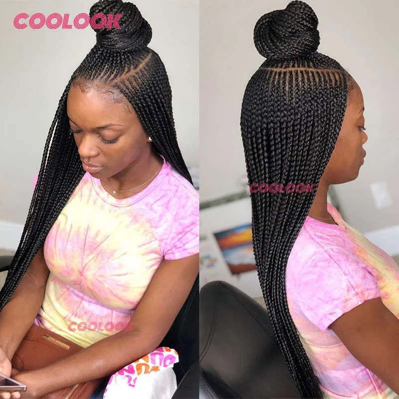 36 Synthetic Side Part Braided Heart Full Front Twist Box  display picture 3