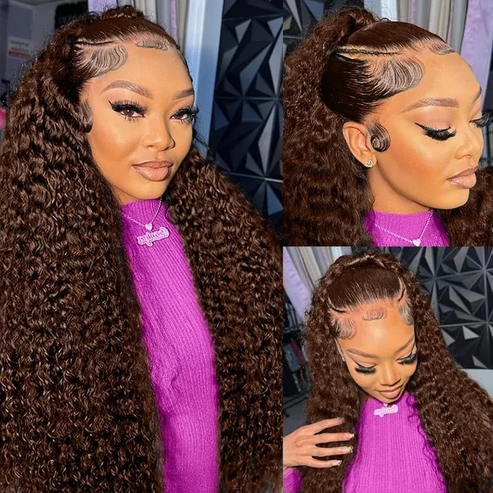 Simualtion 14 26 Inch Deep Wave Glueless Lace Front... From  display picture 1