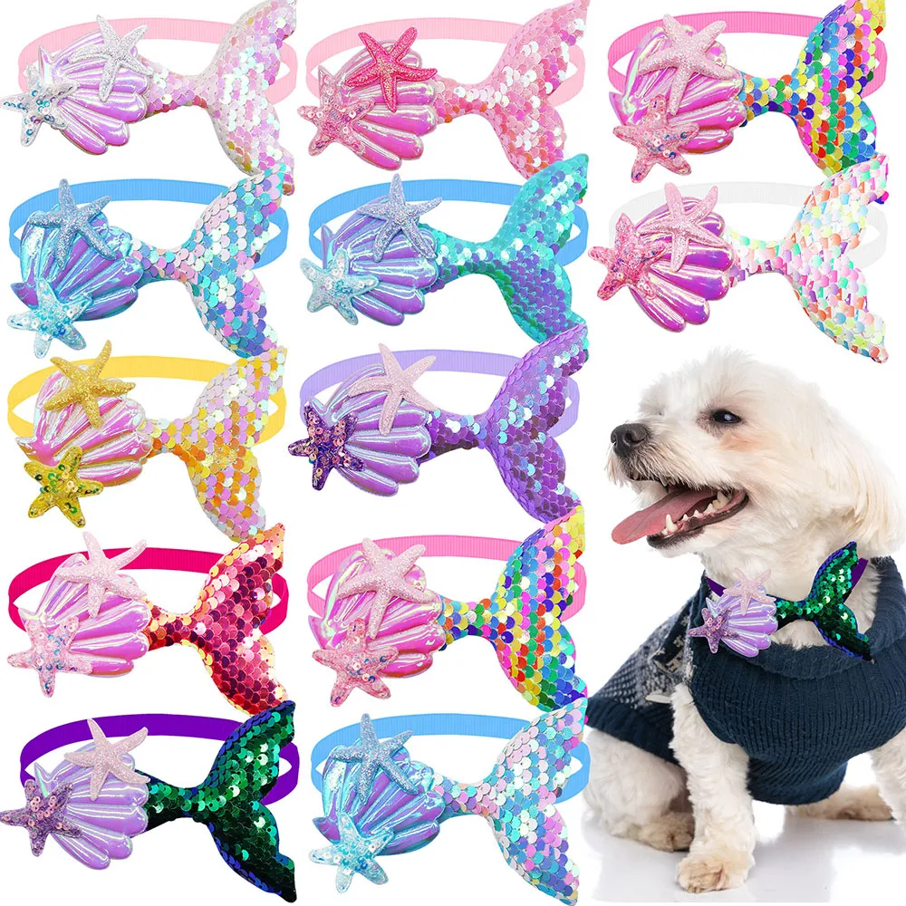 dog sequin bow tie