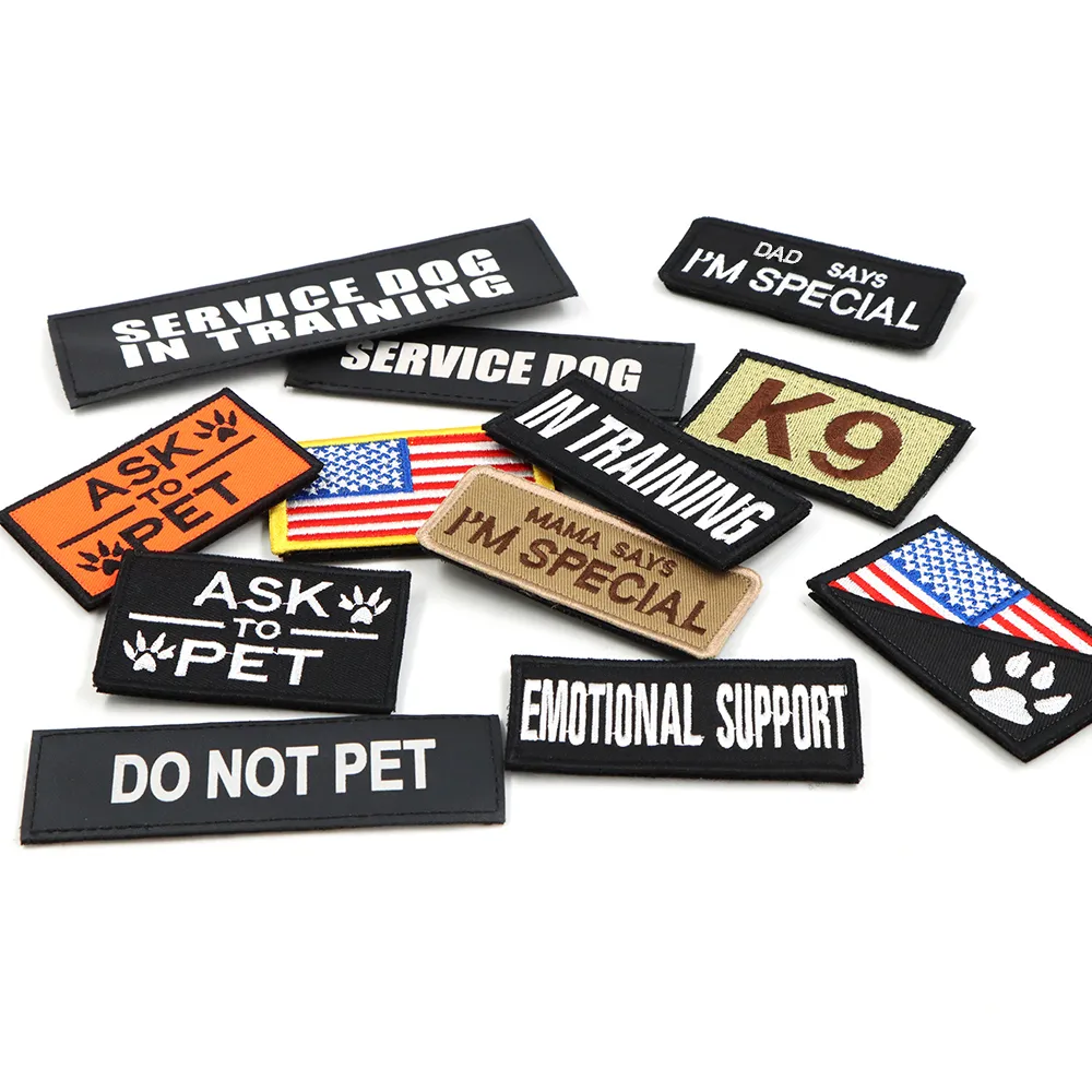 Tactical Dog Vest Dog Collar Velcro Patches Custom Dog Patches