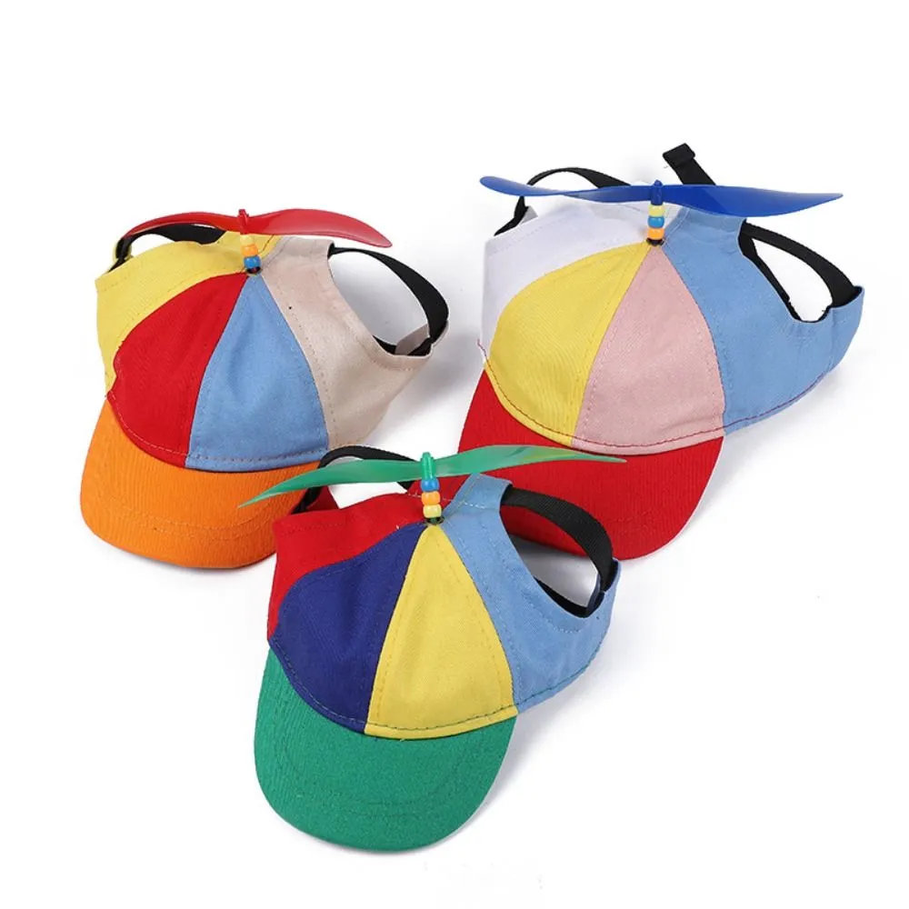 Rainbow Dog Propeller Hat: Comfortable Colorful Bucket Hat for
