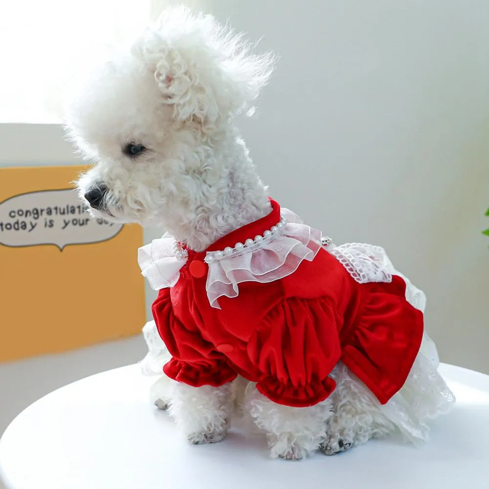 Pet Dress For Small Dogs Breathable Mesh Chihuahua Dress With Bow Tie, Lace  Trim, And Traction Ring From Dh912061137, $15.07 | DHgate.Com
