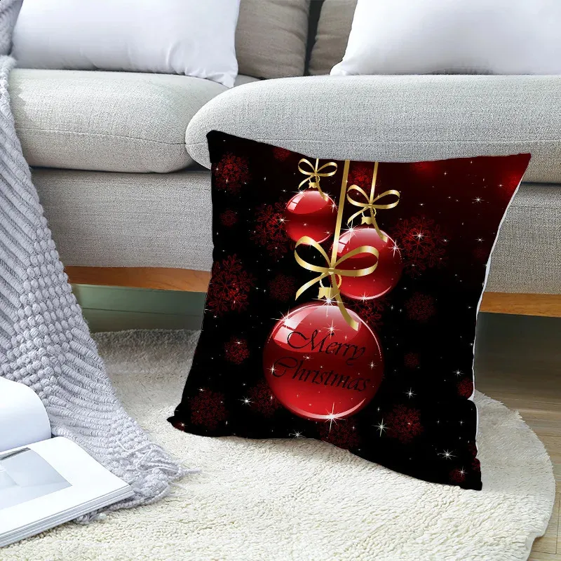 Christmas Red Happy Print Christmas Cushion Covers Kmart 45x45cm Home Decoration For Sofas And Couches 240903 From Lu008 14.31 DHgate.Com