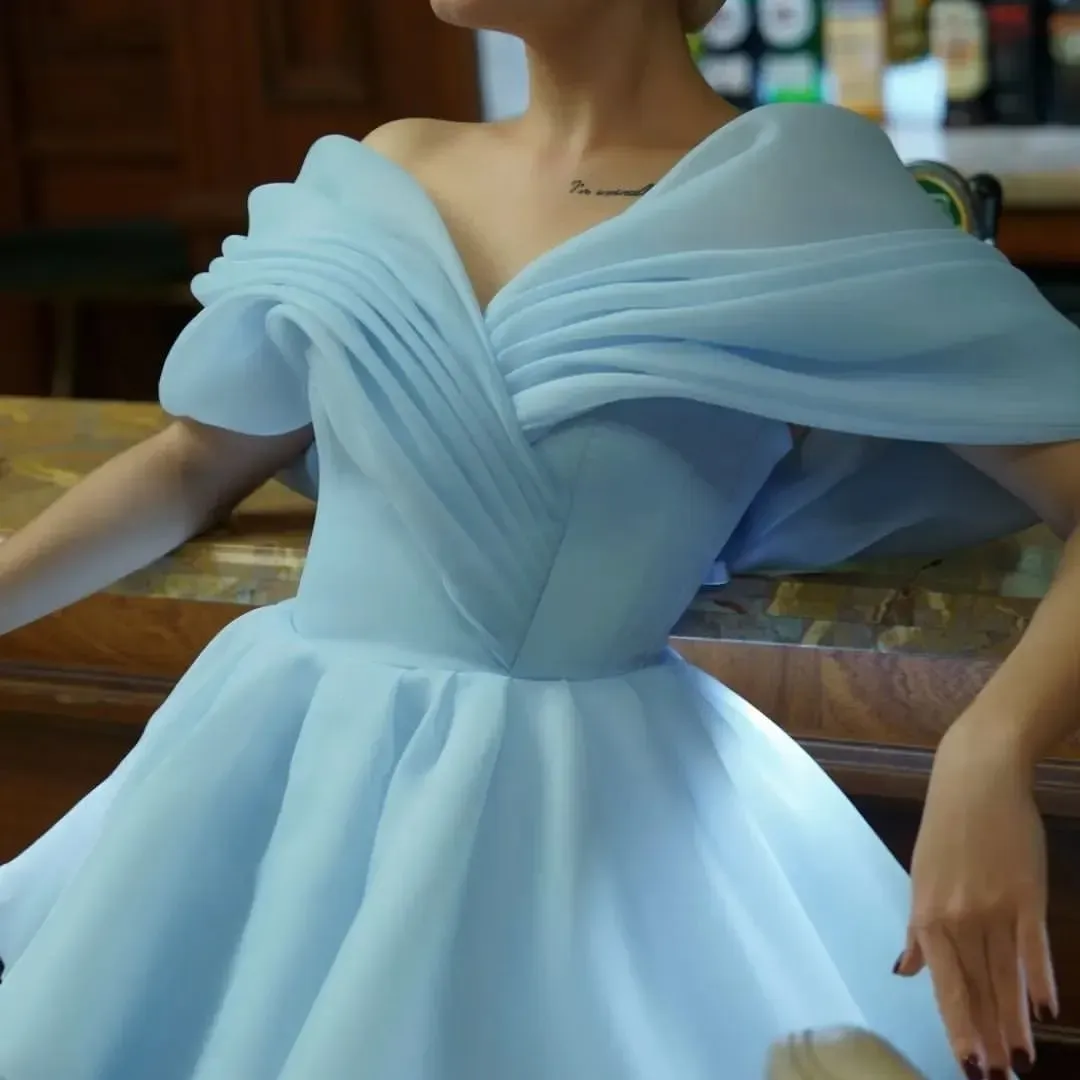 Off The Shoulder Turquoise Homecoming Dress Mini Ball Gown with Tiered  Layers and Puffy Sleeves from Dhgate Homecoming Dresses - price 178.51