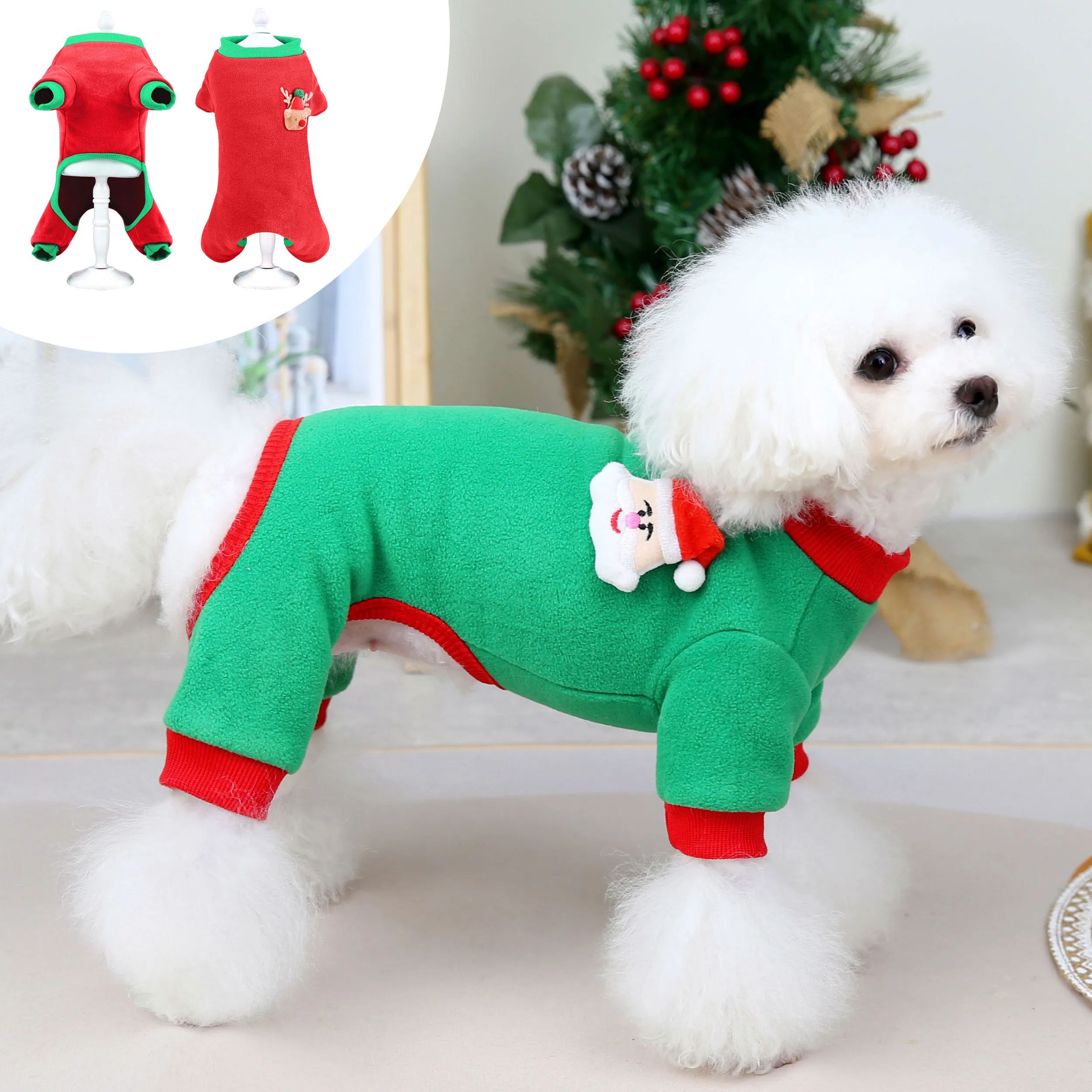 Save Big on Bulk Pet Christmas Clothes Dog Christmas Apparel Soft Fleece  Pet Clothing, Festive Puppy Cat Outfit For Small Dogs, Comfortable Holiday  T