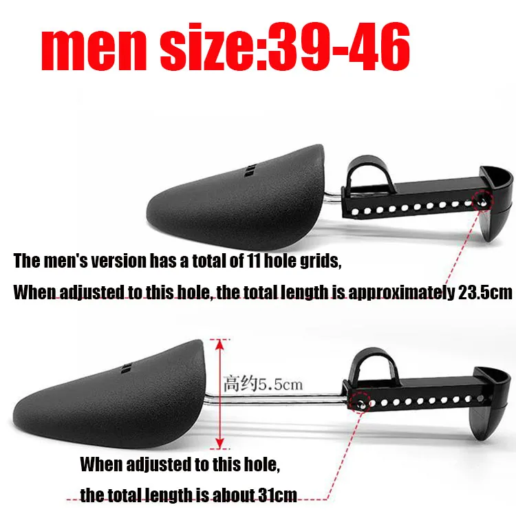 Adjustable Shoe Stretcher for Men Women Black White Plastic