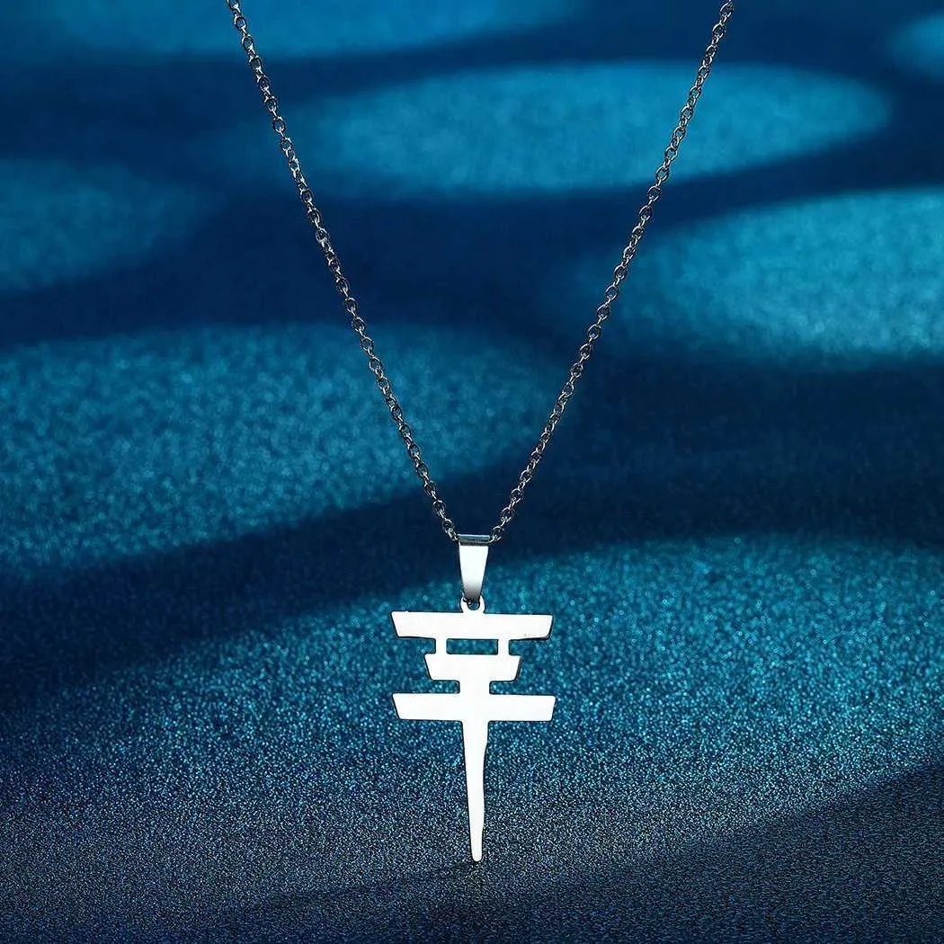 Preppy Chain Stainless Steel Pendant Necklace Preppy Style Alloy... From Olylin, $7. ...