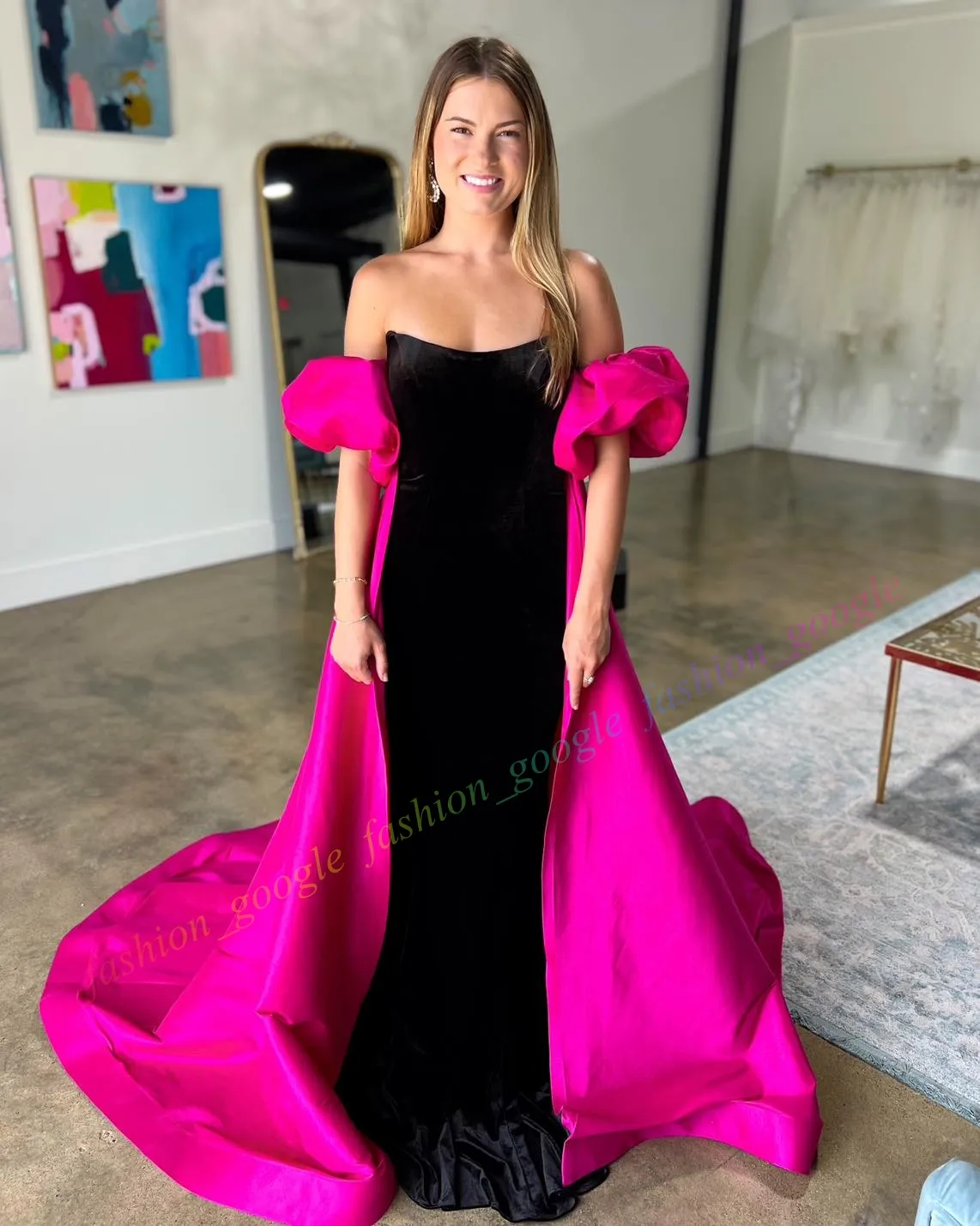 Strapless Taffeta Formal Gown: Puff Sleeves Wedding... From Fashion_google,  $106.99 | DHgate.Com
