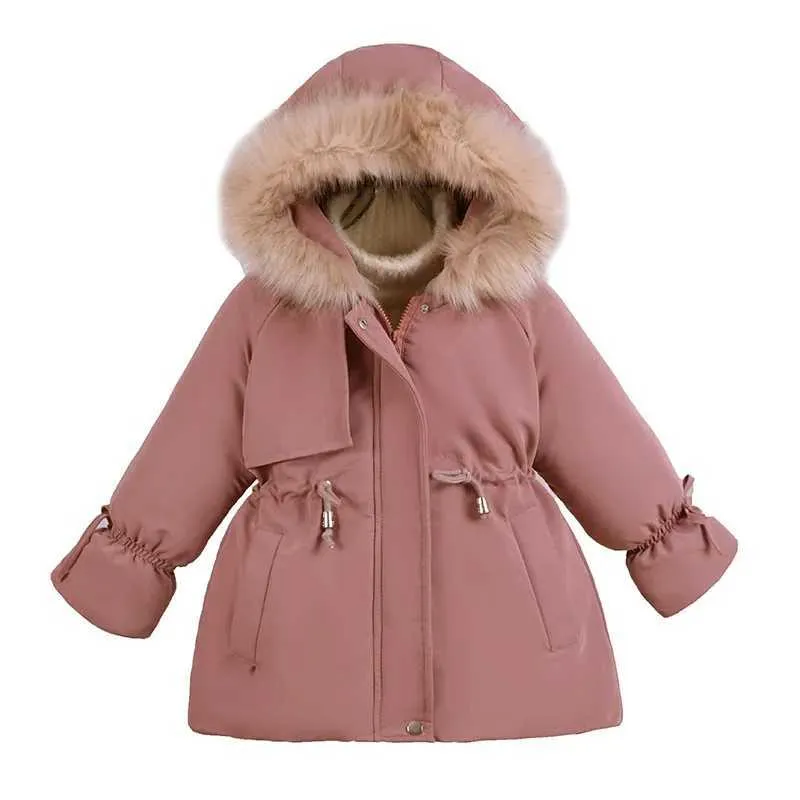 Girls Winter Coat: Premium Fur Collar Hoodie Jacket Shop Now for