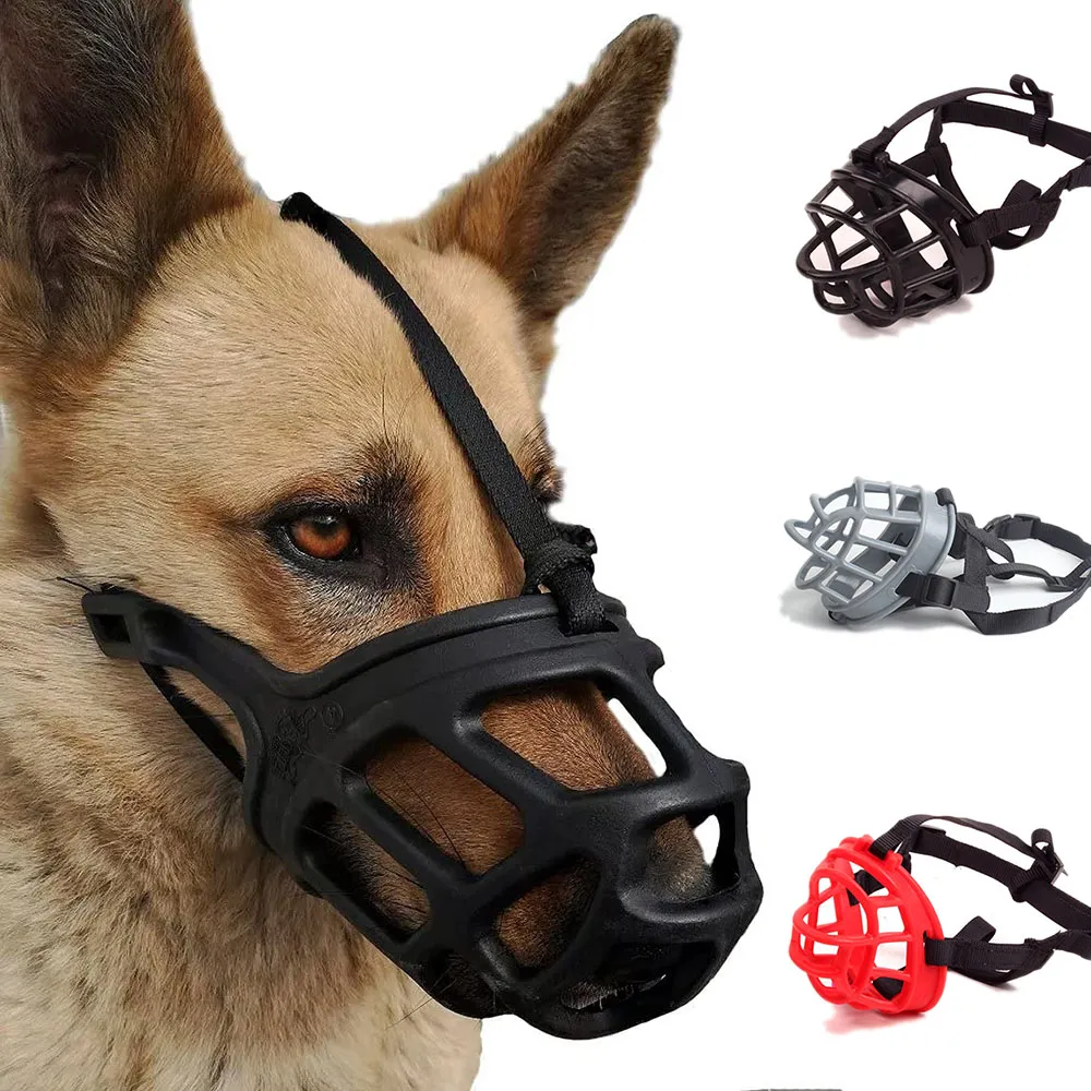 Dog Muzzles: Adjustable Soft Silicone Muzzle For Small, Medium