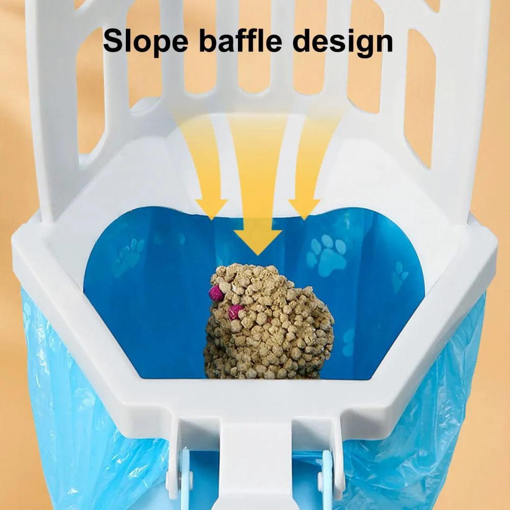 Image showcasing Easy To Clean Integrated Cat Litter Scoop Scoop With Built In Waste Bin ...