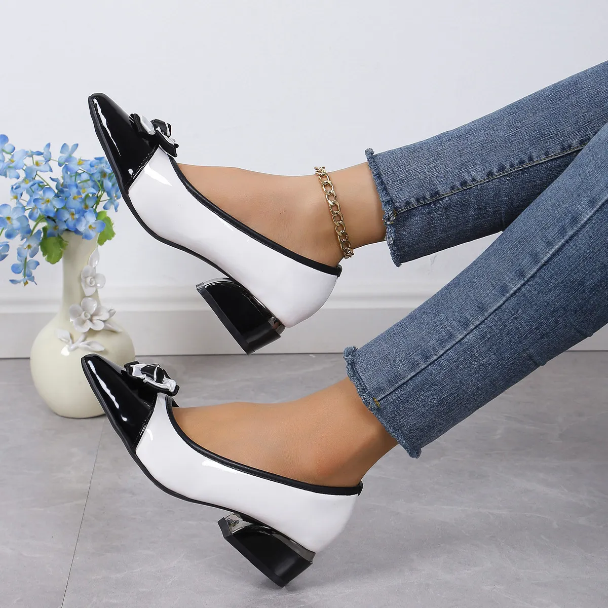 Women Low Heel Pumps with Square Heels 1.2-2 in 3-5 cm PU Upper for Party from Dhgate Dress Shoes - price 96.34 Women Low Heel Pumps with Square Heels 1.2-2 in 3-5 cm PU Upper for Party from Dhgate Dress Shoes - price 96.34