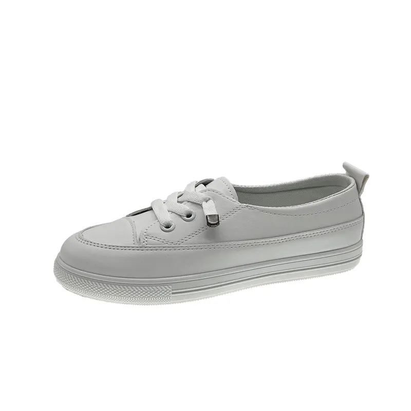 【関税&送料込み】Off-White Flat Shoes Women's Spring Fashion white sneakers - Small White