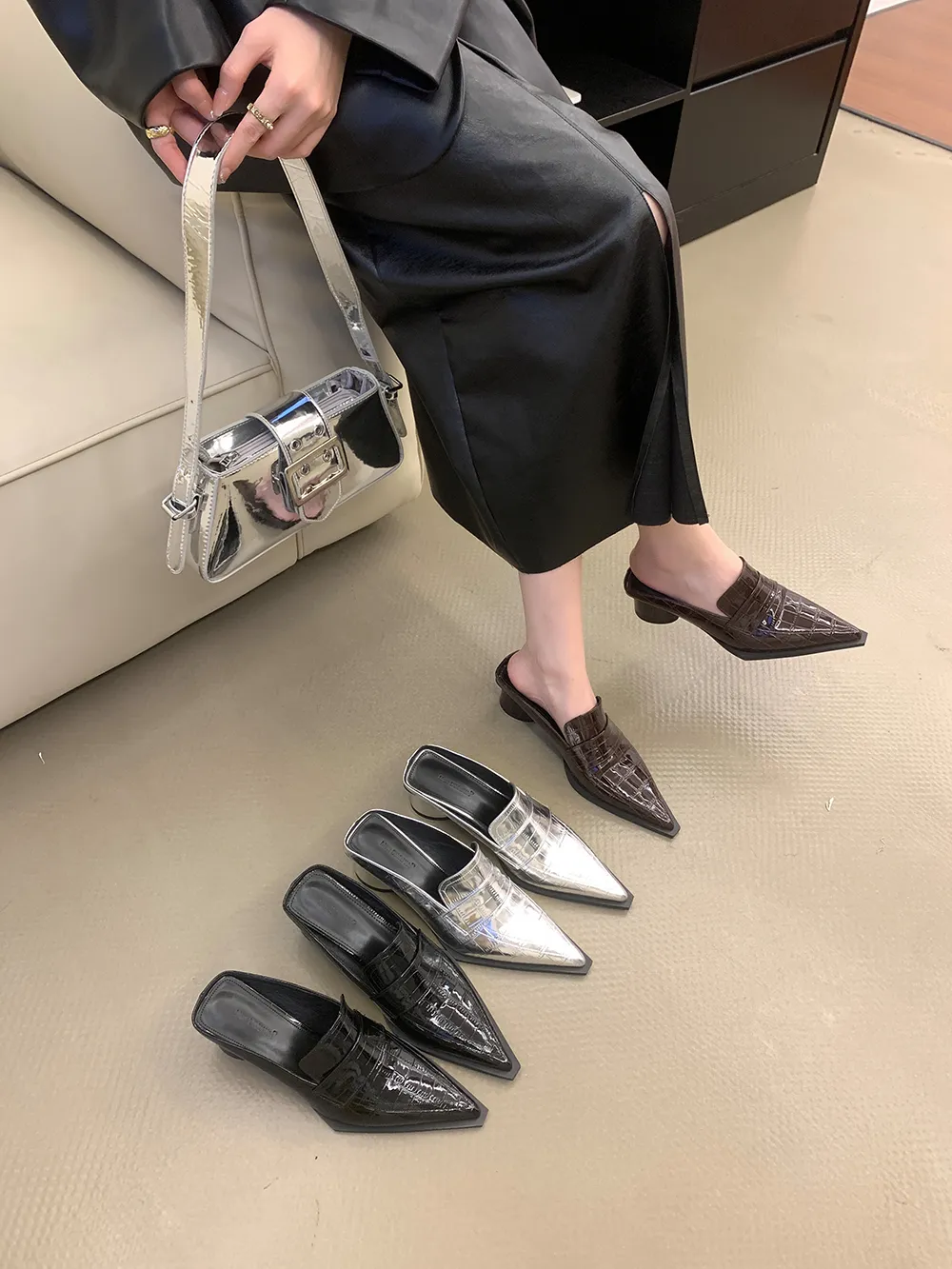 Elegant Pointed Toe Mules: Women's Summer High Heels, Ladies Dress Mules  Shoes Shop Now!