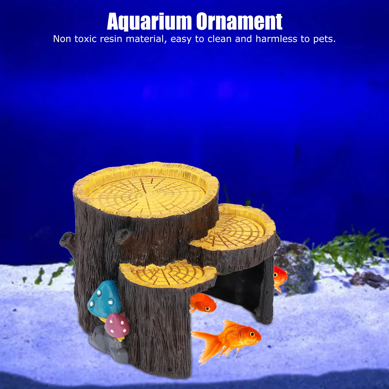 Save Big on Bulk Tree Stump Aquarium Decoration Aquarium Cave Ornaments  Resin Mini Stump Shape With Hiding Hole Wooden Cave Best Deals on DHgate