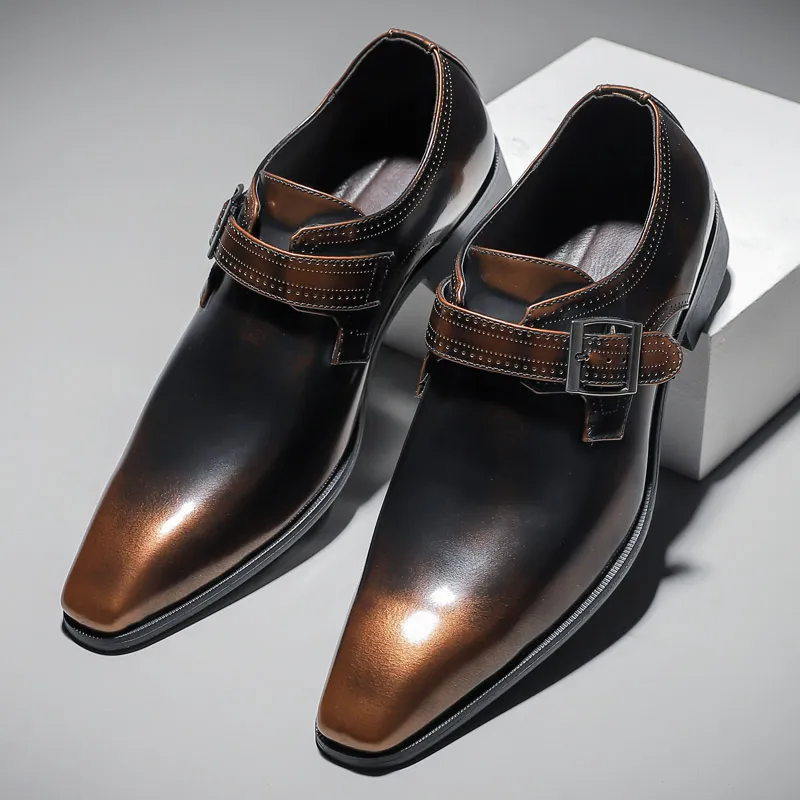 Patent Leather Dress Shoes for Men Slip-On Casual Extra Wide Loafers with  Rubber Outsole from Dhgate Casual Shoes