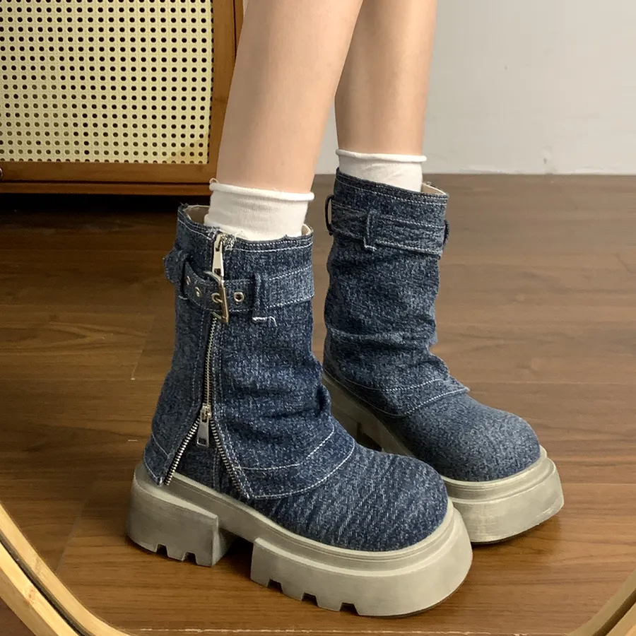 Save Big on Bulk Canvas Summer Boots For Women Summer Ankle Boots Women's  Fashion Canvas Ankle Shoes, Designer Ladies Ankle Boots, Comfortable Fabric 