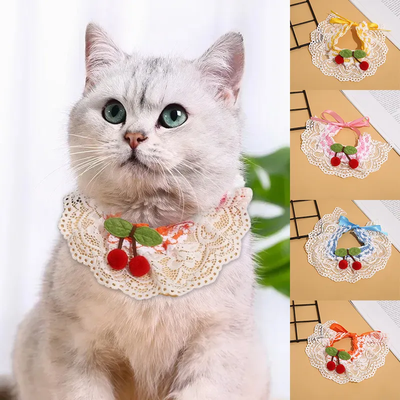 Save Big on Bulk Cat Collars With Bow Tie Cute Lace Bow Cat Clothes Collar  Adjustable Jewelry Sweet Necklace Decorative Cats Pet Products Party Dress 