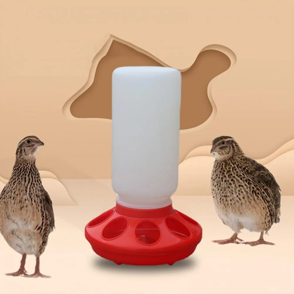 10 Pack Red Plastic Bird Water Cups - For Parakeets, Poultry, Pigeons & Small Pets
