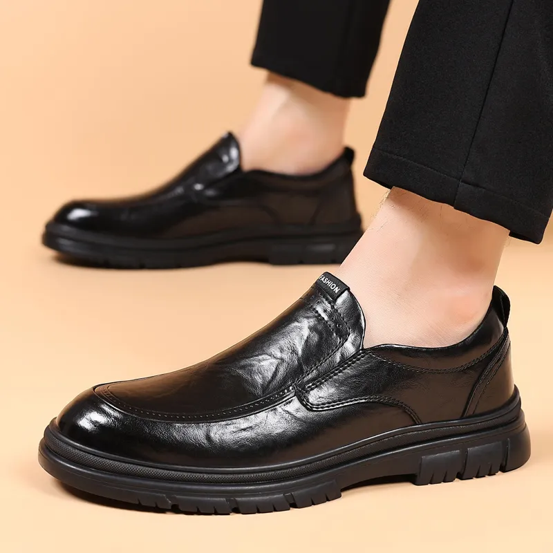 Bulk Mens Leather Dress Shoes Comfortable Business Casual Shoes
