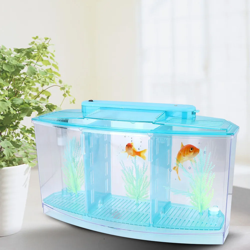 Acrylic Fish Breeding Isolation Box - Three-Compartment Aquarium Divider, Clear Durable Fish Tank Separator for Small Tanks Acrylic Fish Breeding Isolation Box - Three-Compartment Aquarium Divider, Clear Durable Fish Tank Separator for Small Tanks
