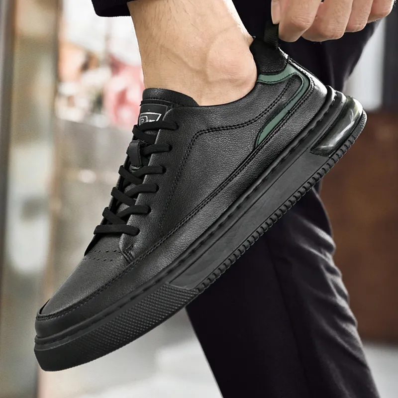 Platform Leather Mens Fashion Sneakers Shoes: New Design Casual