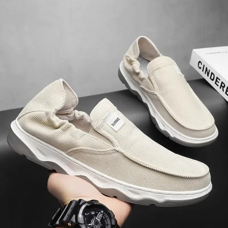 Four Seasons Casual Sneakers Round Toe Slip On Soft Sole Mens