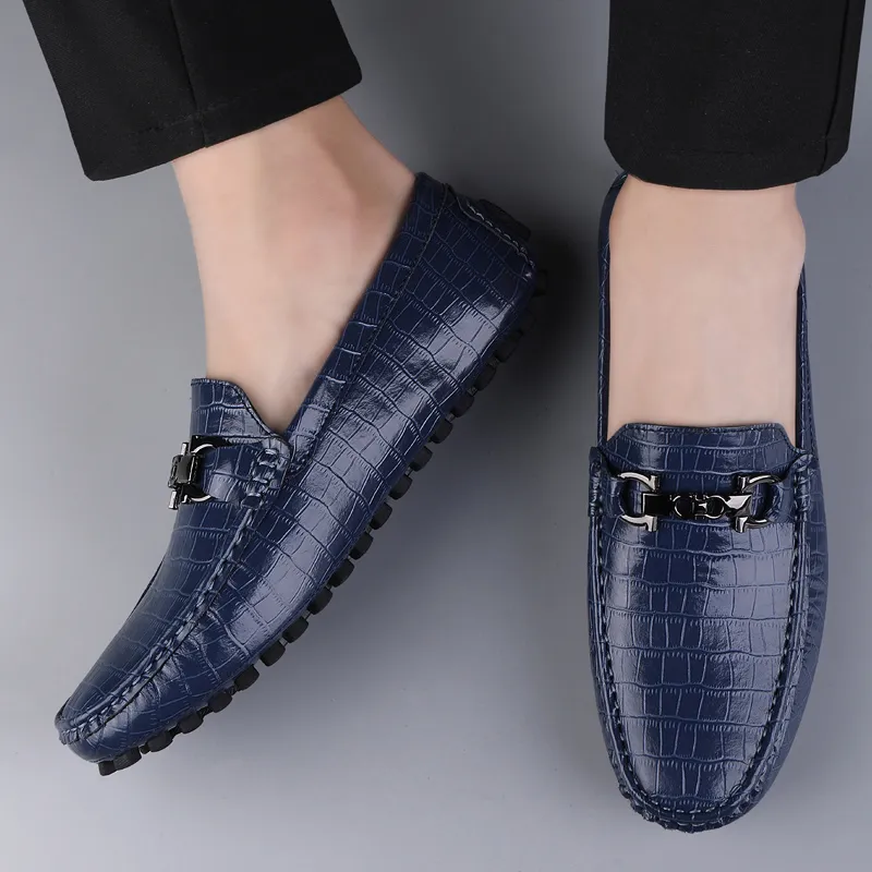 Men's Designer Calfskin Leather Black Leather dress Moccasins - 37~47 Sizes - Perfect for Weddings, Parties, and Oxford Wear - 2023 Collection