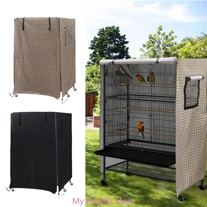 Universal Large Bird Cage Cover(Black) Good Night Iceland