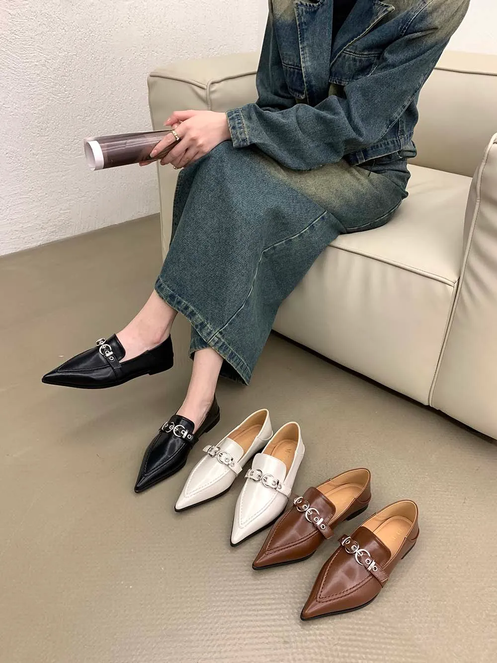 ropa zapato plano vestir mujer