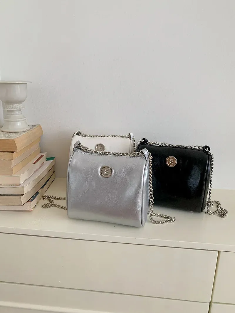 Womens Soft PU Leather Mini Chain Crossbody Bag Fashionable 