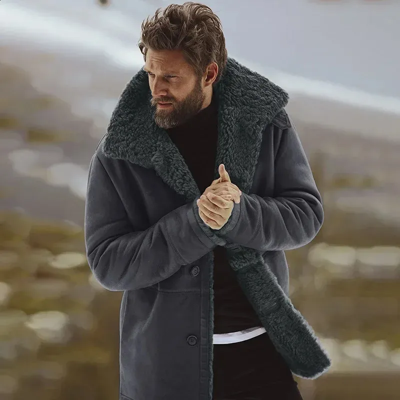 Mens Leather Fur Jacket: Comfortable Winter Top From