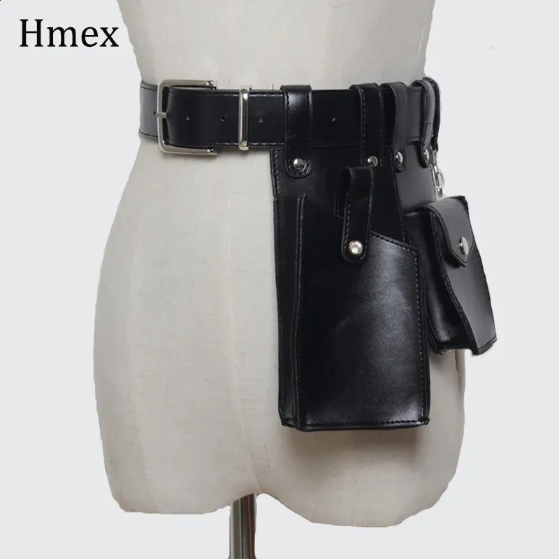 Save Big on Bulk Punk Style Waist Bag Punk Rock Style Waist Bag Black Faux  Leather Belt Bag, Fashionable Haruku Harness Fanny Pack For Women Best
