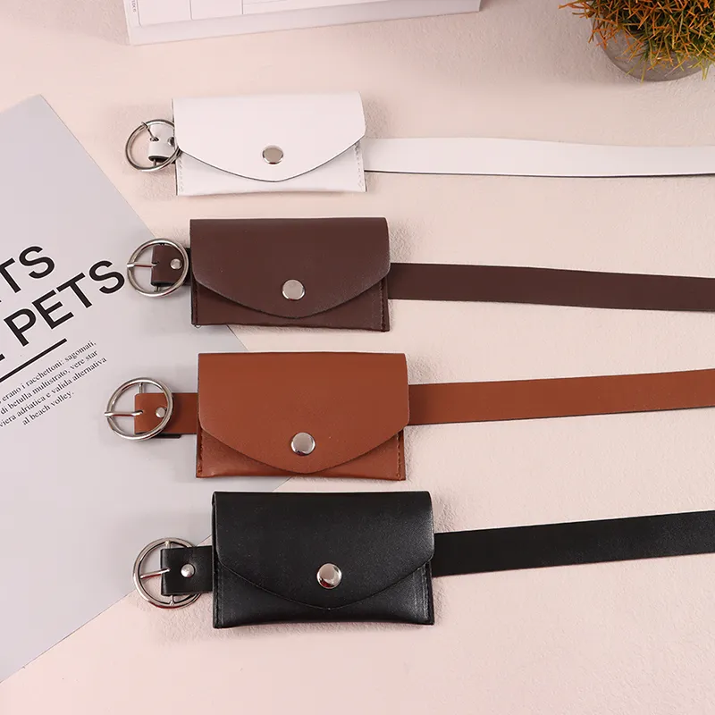 Ahorra a lo Grande en Compras al por Mayor de Bolsos De Cinturón De Cintura  100CM Waist Belt Adjustable PU Waist Pack Metal Buckle Wallet Phone Pouch 