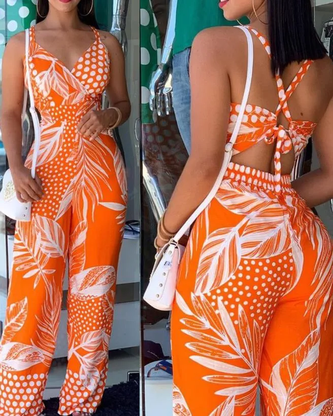 2023 Woman Long Jumpsuits Elegant Sexy Tropical Print... From Dh2958055, $56.04 | DHgate.Com 2023 Woman Long Jumpsuits Elegant Sexy Tropical Print... From Dh2958055, $56.04 | DHgate.Com