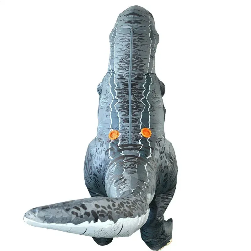 Costume Gonfiabile T-Rex Blu Da Adulto, Taglia Unica, Nuovo Con Etichette