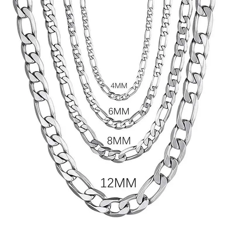 Men's 925 Sterling Silver Chain Necklace 4MM/6MM/8MM/12MM, 16-30 Inch,  Fashion Jewelry High End Necklace For Men and Women