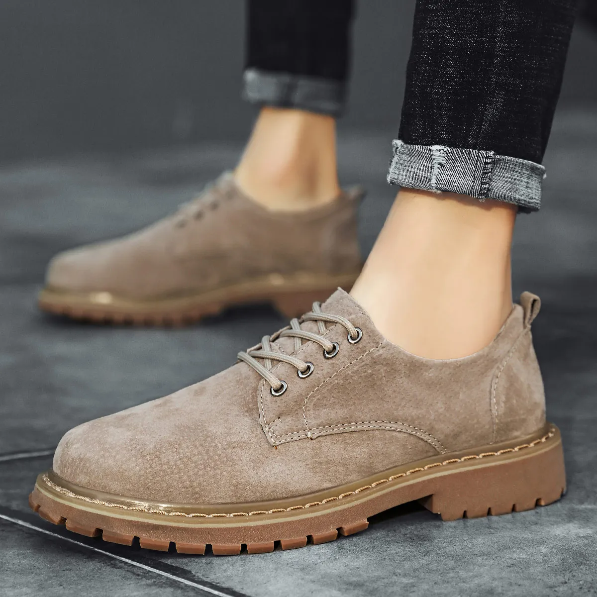 Bulk F97E 98E5 Mens Oxford Leather Dress Shoes Italian Suede  display picture 2