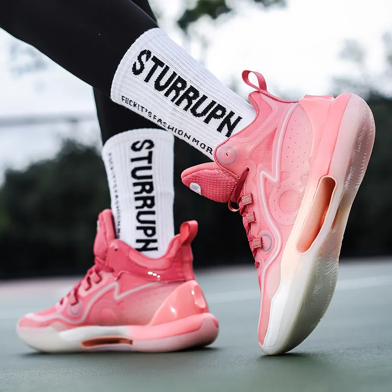 Kids Basketball Shoes High-Top Sports Sneakers: Cushioned Ankle Support,  Reflective Design, Lightweight Training Shoes for Boys and Girls