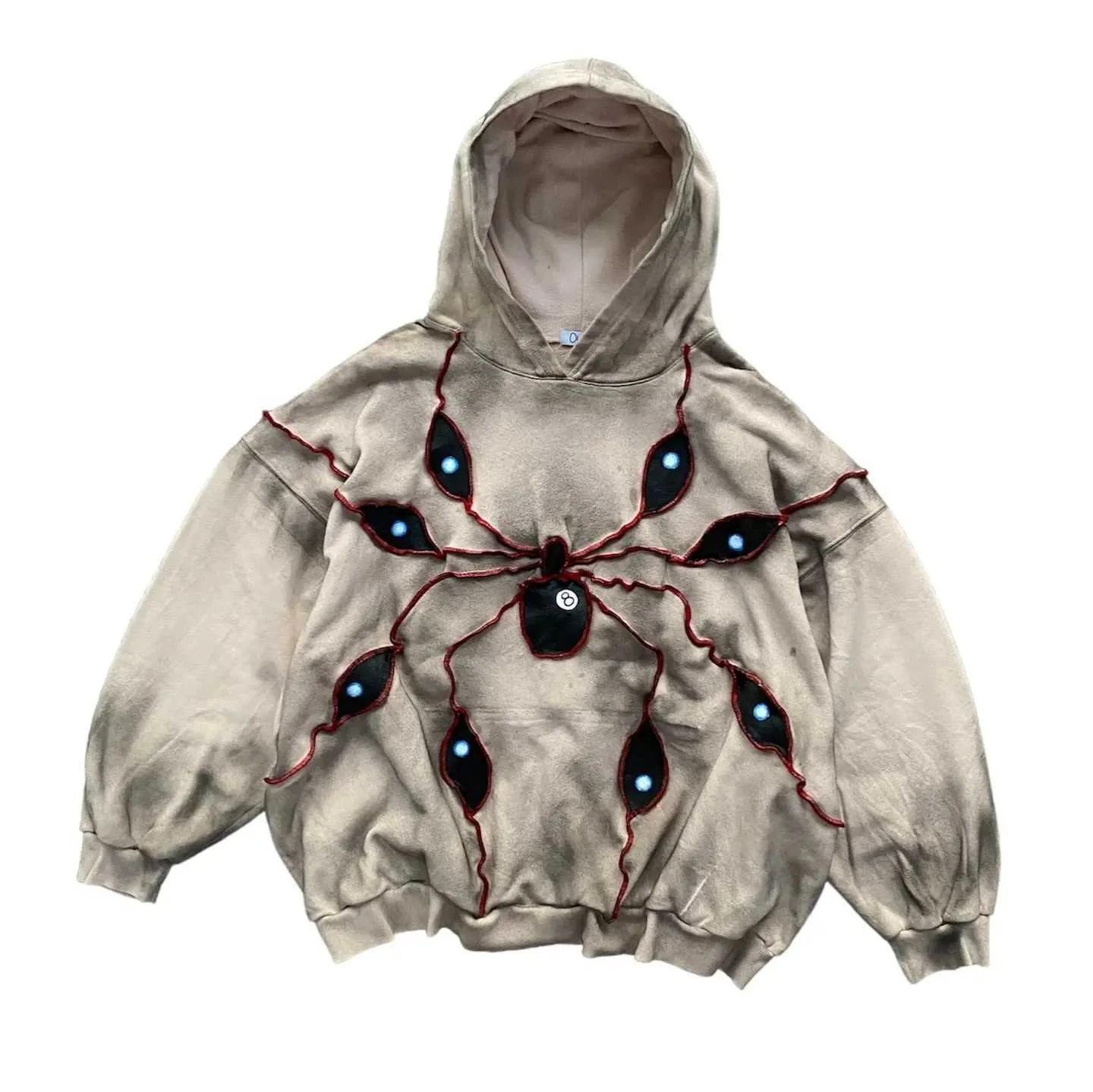 Oversized Womens Zip-Up Hoodie: Ethnic Pattern Sweatshirt, Y2K